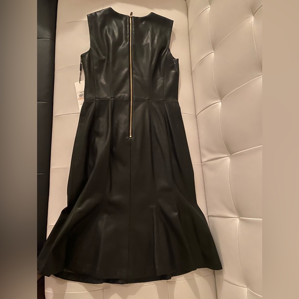 Calvin Klein Faux Leather Dress for an elegant party night on the town